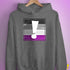 Asexual Pride Flag Exclamation Point Hoodie - Grey Heather
